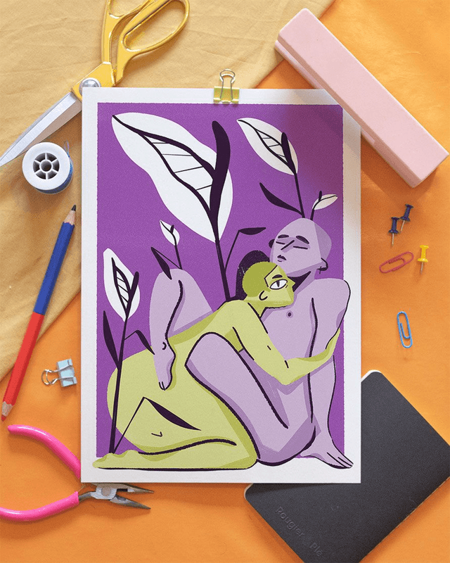 A4 - Fleur au vent